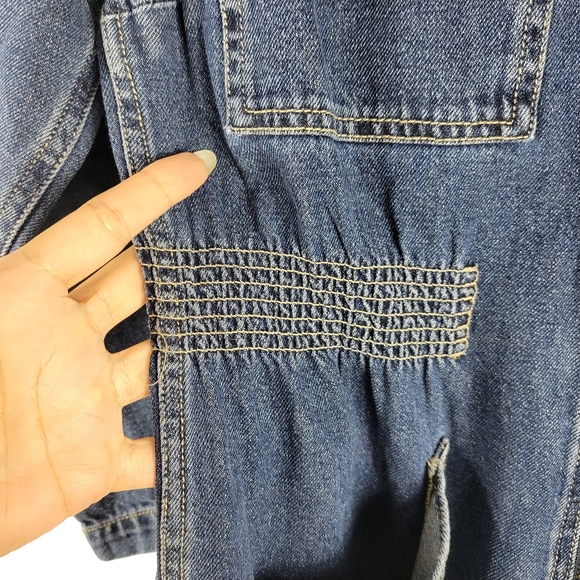 Madewell Patch Pocket V Neck Staight Ankle Zip Up Denim Jumpsuit Coveralls - Picture 4 of 12